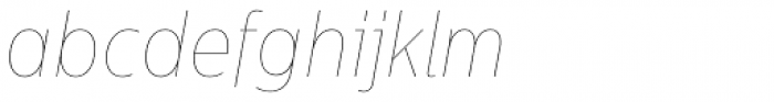 Centrale Sans Cond Pro Hairline Italic Font LOWERCASE