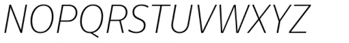 Centrale Sans Cond Pro Thin Italic Font UPPERCASE