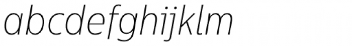 Centrale Sans Cond Pro Thin Italic Font LOWERCASE