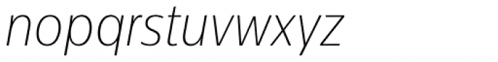 Centrale Sans Cond Pro Thin Italic Font LOWERCASE