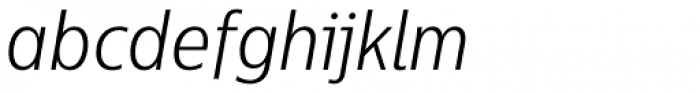 Centrale Sans Condensed Light Italic Font LOWERCASE