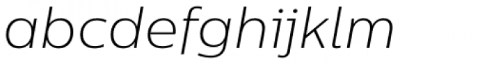 Centrale Sans ExtraLight Italic Font LOWERCASE