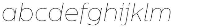 Centrale Sans ExtraThin Italic Font LOWERCASE