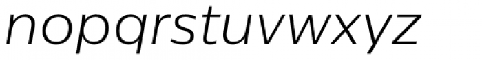 Centrale Sans Pro Light Italic Font LOWERCASE