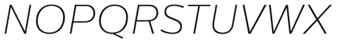 Centrale Sans Pro Thin Italic Font UPPERCASE