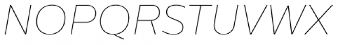 Centrale Sans Pro XThin Italic Font UPPERCASE
