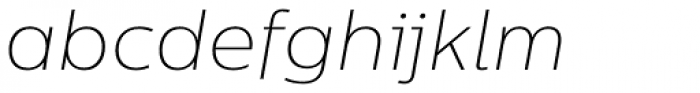 Centrale Sans Thin Italic Font LOWERCASE