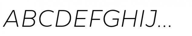 Centrale Sans XLight Italic Font UPPERCASE