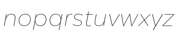 Centrale Sans XThin Italic Font LOWERCASE