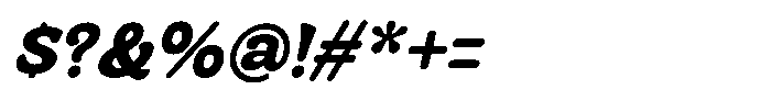 Centrio Return  Extra Bold Italic Font OTHER CHARS