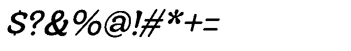 Centrio Return  Italic Font OTHER CHARS