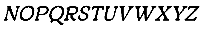Centrio Return  Light Italic Font UPPERCASE