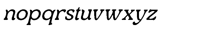 Centrio Return  Light Italic Font LOWERCASE