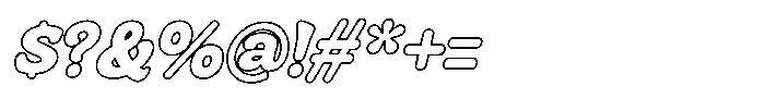 Centrio Return  Outline Italic Font OTHER CHARS