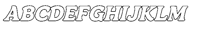 Centrio Return  Outline Italic Font UPPERCASE