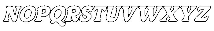 Centrio Return  Outline Italic Font UPPERCASE