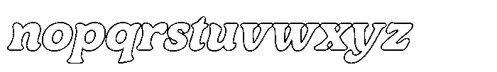 Centrio Return  Outline Italic Font LOWERCASE