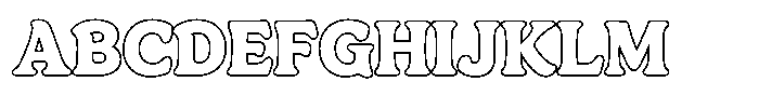Centrio Return  Outline Regular Font UPPERCASE
