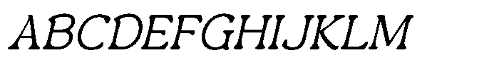 Centrio Return  Thin Italic Font UPPERCASE
