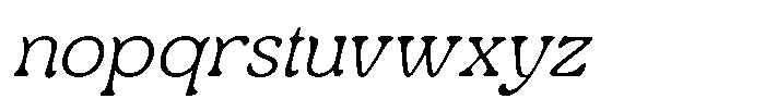 Centrio Return  Thin Italic Font LOWERCASE