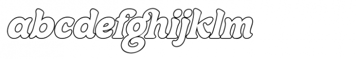 Centrio Typeface Outline Italic Font LOWERCASE