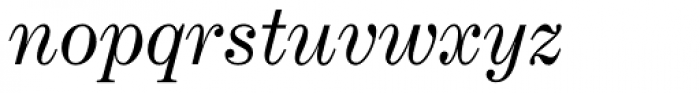 Century Expanded Italic Font LOWERCASE