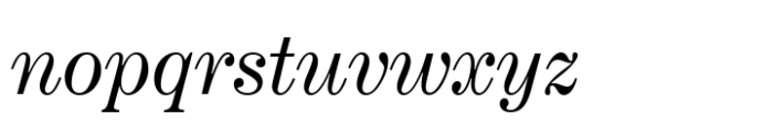Century Expanded Std Italic Font LOWERCASE