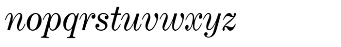 Century Expanded Std Regular Italic Font LOWERCASE