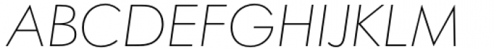 Century Gothic W1G Thin Italic Font UPPERCASE