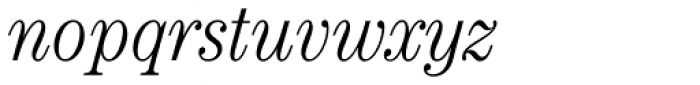 Century Std Cond Light Italic Font LOWERCASE