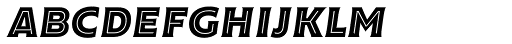 Cenzo Flare InLine Black Italic Font LOWERCASE