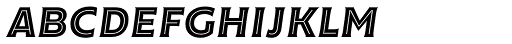 Cenzo Flare InLine Bold Italic Font LOWERCASE