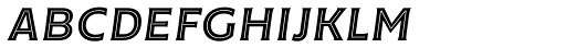 Cenzo Flare InLine Medium Italic Font LOWERCASE
