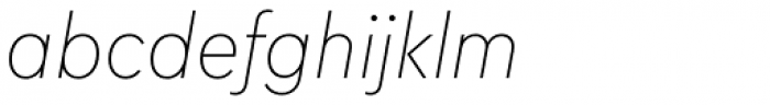 Cera Compact Pro Thin Italic Font LOWERCASE