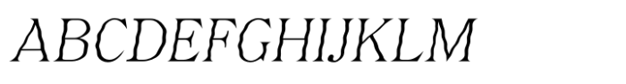 Ceramic Italic Font UPPERCASE