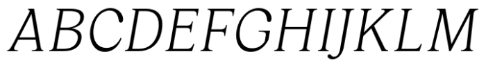 Ceramika Italic Light Font UPPERCASE