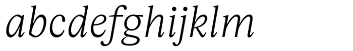 Ceramika Italic Light Font LOWERCASE