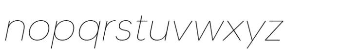 Ceramon Thin Italic Font LOWERCASE