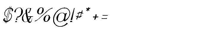 Cercula Italic Font OTHER CHARS