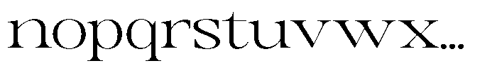 Cerena Light Ultra Expanded Font LOWERCASE