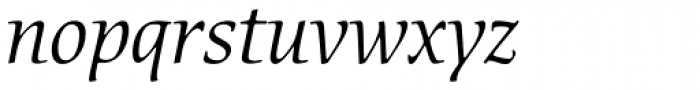 Cerigo Std Book Italic Font LOWERCASE