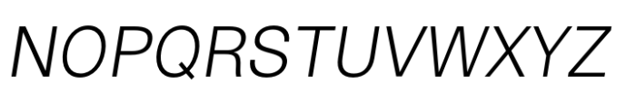 Cern Light Italic Font UPPERCASE