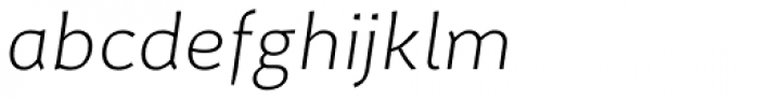 Certa Sans Extra Light Italic Font LOWERCASE
