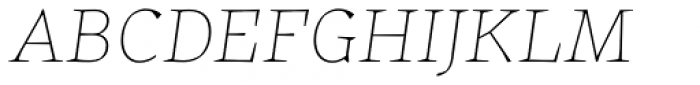 Certa Serif Thin Italic Font UPPERCASE