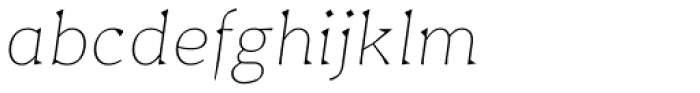 Certa Serif Thin Italic Font LOWERCASE