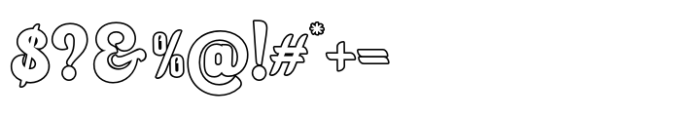 Certain Vintage Outline Font OTHER CHARS