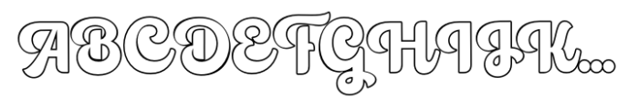 Certain Vintage Outline Font UPPERCASE