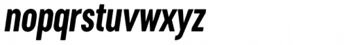 Cervino Bold Condensed Italic Font LOWERCASE