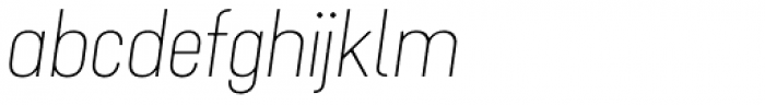 Cervino Extra Light Expanded Italic Font LOWERCASE