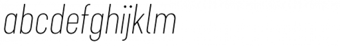 Cervino Extra Light Neue Italic Font LOWERCASE